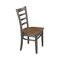 International Concepts Emily Side Chair, Set of 2 Chairs, Hickory/Washed Coal C45-617P - alternate 7